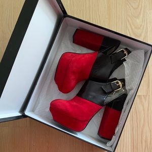 Dolce Vita Joanna Red Suede Heels